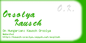 orsolya kausch business card